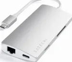 Satechi alumiiniumist USB-C adapter 4K HDMI, 3 USB-A, Ethernet, h&otilde;bedane