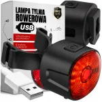 Tagumine LED jalgratta lamp, USB, 6 režiimi