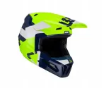 Motorratturi kiiver Leatt 2.5, kollakasroheline / tumesinine, suurus L