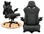 Tumehall kootud kangast ergonoomiline kontoritool Yumisu 2049 D-CROSS