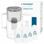 Klaasist kann Wessper D2 BOROSILICATE 3l kuue AquaClassic filtriga