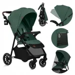 Vanker Lionelo Emma One Beige Green Forest, kerge, kokkupandav, kuni 22 kg