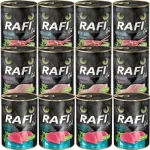 RAFI CAT steriliseeritud kasside konservid teraviljavabad, 3 maitsete komplekt, 12 x 400 g