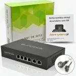 POE v&otilde;rgul&uuml;liti, 6 porti (4xPOE, 2xUpLINK), 1Gb/s, 120W, IP-kaameratele