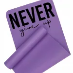 Jooga matt, libisemiskindel, paks, violetne, Never Give Up