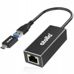 USB-C hub Etherneti &uuml;hendusega, 1000 Mbps, 1 pesa