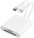 SD TF kaartide lugeja USB-C, Lightning, iPhone, iPad jaoks