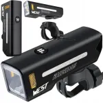 Jalgratta esituled LED USB C powerbank funktsiooniga WEST BIKING 1000LM