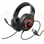 QCY V200 Pro 7.1 RGB USB-A juhtmega m&auml;nguk&otilde;rvaklapid mustad