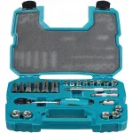 Makita B-65573 23-osaline lukustusega otsikute komplekt koos karbiga, 3/8