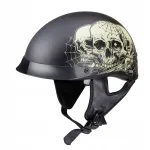 W-TEC Black Heart Rednut avatud mootorrattakiiver kolju kujundusega