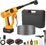 Juhtmevaba 21V 790 PSI k&otilde;rgsurvepesuri seade LEDiga, 2 akut, 6in1