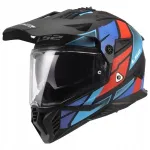 Enduro kiiver LS2 MX702 Pioneer II, must/punane/sinine, XL suurus