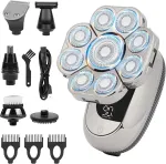 Elektriline 9D IPX6 veekindel 6in1 palja peaga habemeajamis-LED trimmer