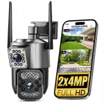 V&auml;line 4G LTE videokaamera, 4MP (2&times;2MP), topeltobjektiivis&uuml;steem, Full HD