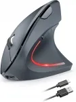 Juhtmevaba ergonoomiline hiir TECKNET, 600 mAh, 2,4 GHz, 4800 DPI