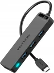 USB-C jaotur VENTION, 4 USB 3.0 pesa, 0,5 m kaabliga