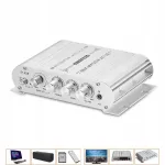 Mini HiFi stereo v&otilde;imendi, 80 W, alumiinium, 12 V