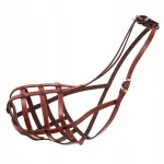 Nahast koonakoer DINO, suurus 14, saksa lambakoera t&otilde;ule, pruun, 39x16x32 cm