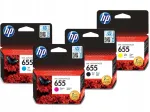 HP 655 tindikassetikomplekt, 4 tk (must + v&auml;rvilised), CZ109AE