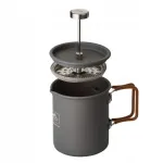 Helikon CAMP French Press 0,6 l alumiiniumist reisikruus filtriga, hall