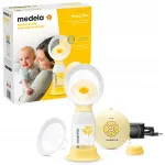 Elektriline rindade pump MEDELA Swing Flex, &uuml;hepoolne, kahefaasiline, kahe suurusega otsikutega
