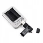 16 GB USB-C USB m&auml;lupulk musta v&auml;rvi, karbiga ja graveeritud logoga