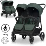 Topelt kerge k&auml;ru, 2in1, suured rattad, 0-22 kg