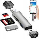 Kaardi lugeja USB-C SD MicroSD USB 3.0 Micro-USB TF Plug&Play