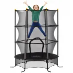 Laste trampoliin HOMCOM, 163 cm l&auml;bim&otilde;&otilde;duga, must, 3&ndash;10 a.