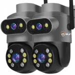 V&auml;ljas p&ouml;&ouml;ratav kahekordne WiFi 10 MPX Ultra HD kaamera mikrofoniga ja AI funktsioonidega