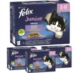 PURINA Felix Junior kassitoit, erinevad maitsed, 48 x 85 g