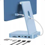 PULWTOP USB-C 7-in-1 hub iMac 24-le, M.2 NVMe SSD tugi, sinine