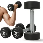 XTREXO Pro 10 kg valuraudne kummist hantel