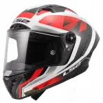 T&auml;iskindel kiiver LS2 FF805 Thunder GP Aero Raute, valge/punane, M suurus