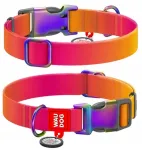 Koera kaelarihm WauDog, nailonist, QR-passi ja oranž, M, 20 mm x 28&ndash;40 cm