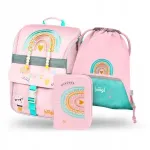 BAAGL 3 SET Zippy Duha roosa koolikomplekt: seljakott, pliiatsikott, kott