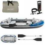 T&auml;ispuhutav 4-kohaline pontoon INTEX Excursion 4 aerude, pumba ja kotiga