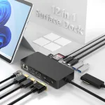 Surface Dock Hub 11-in-1 dokipunkt, 2x HDMI 4K, VGA, 1246 pordi