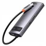 USB-C multifunktsionaalne adapter BASEUS 6in1: HDMI, 3x USB 3.0, PD 100W, RJ45