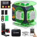 CIGMAN CM-S02 laser nivelleerija 4x360&deg;, 16 joont, Li-ion aku 7,4V 2600mAh, IP54