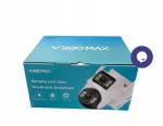 V&auml;listingimustes turvakaamera V380 MAX, 12 MP, 360&deg;, p&auml;ikesepatareiga, WiFi