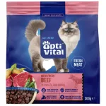 Kuiv kassitoit OPTIVITAL veiselihaga, 300 g