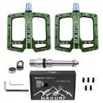 Jalgratta platvorm-pedaalid Enduro MTB, alumiiniumist, 3 x Green Army laagritega