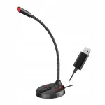 Lauamikrofon F12, 3,5 mm, painduv korpus, must, USB
