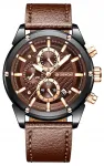 Meeste k&auml;ekell Giewont Chronograph Sapphire must-pruun GW8810-A3