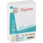 Esquisse kleeplindiga valged C6 &uuml;mbrikud, 114x162 mm, 80 g/m&sup2;, 100 tk