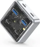USB-jaotus 4 pesa, USB 3.2 Gen2, 10 Gb/s, tsink sulam, A/C pesad
