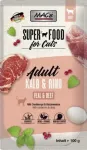 MAC'S CAT m&auml;rg kassitoit veise- ja vasikalihaga, 100 g