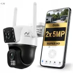 V&auml;ljas IP kaamera NETBERG, WiFi, 2x5MP, p&ouml;&ouml;rlev, topelt liikumisandurite ja alarmiga